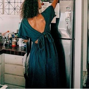 Free People Beach Sorrento Midi Dress in Teal Steal Size Large